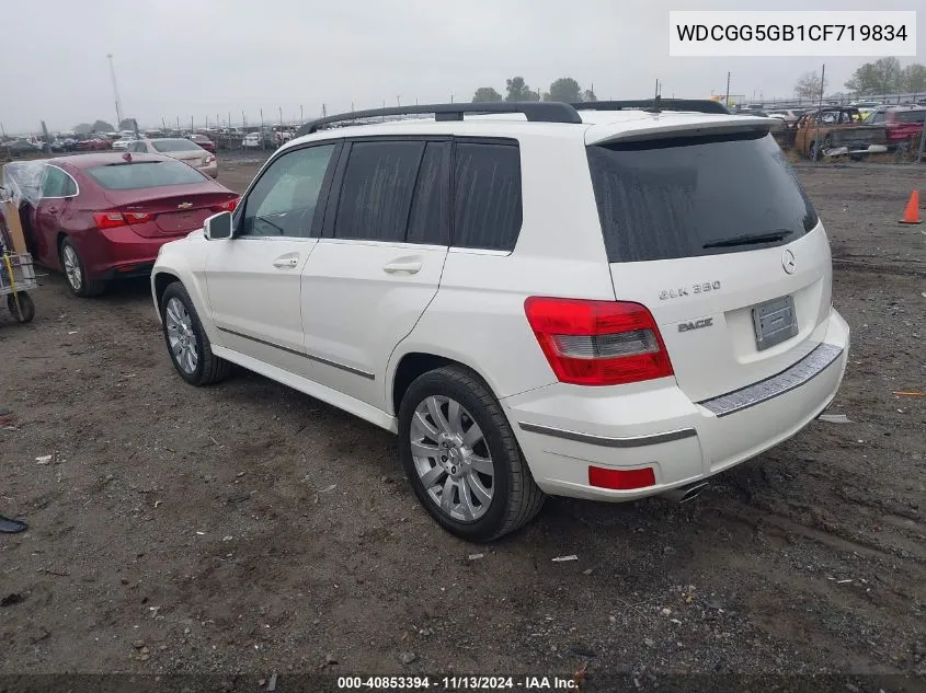 2012 Mercedes-Benz Glk 350 VIN: WDCGG5GB1CF719834 Lot: 40853394