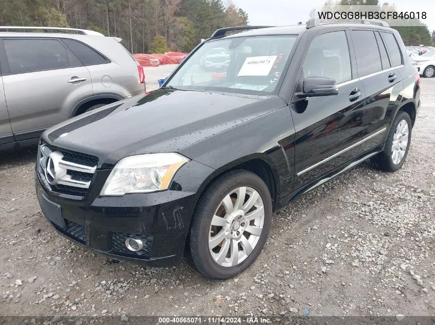 2012 Mercedes-Benz Glk 350 4Matic VIN: WDCGG8HB3CF846018 Lot: 40865071