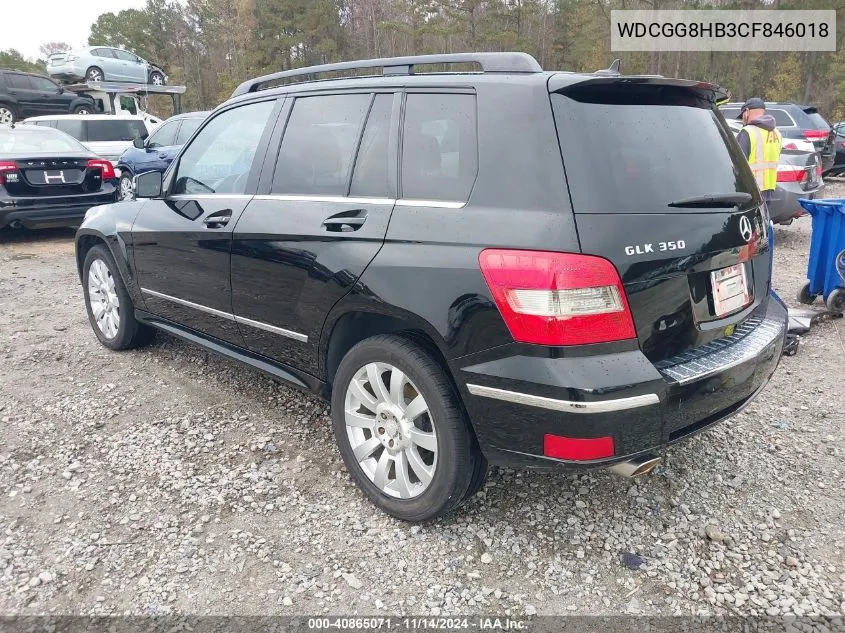 2012 Mercedes-Benz Glk 350 4Matic VIN: WDCGG8HB3CF846018 Lot: 40865071