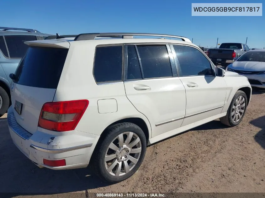 2012 Mercedes-Benz Glk 350 VIN: WDCGG5GB9CF817817 Lot: 40869143