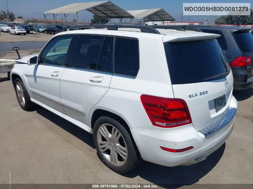 2013 Mercedes-Benz Glk 350 VIN: WDCGG5HB3DG081273 Lot: 39791068