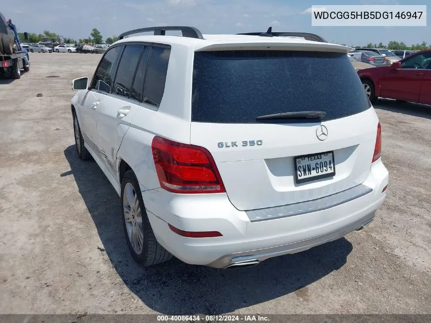 2013 Mercedes-Benz Glk 350 VIN: WDCGG5HB5DG146947 Lot: 40086434