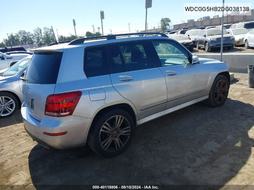 2013 Mercedes-Benz Glk 350 VIN: WDCGG5HB2DG038138 Lot: 40118806