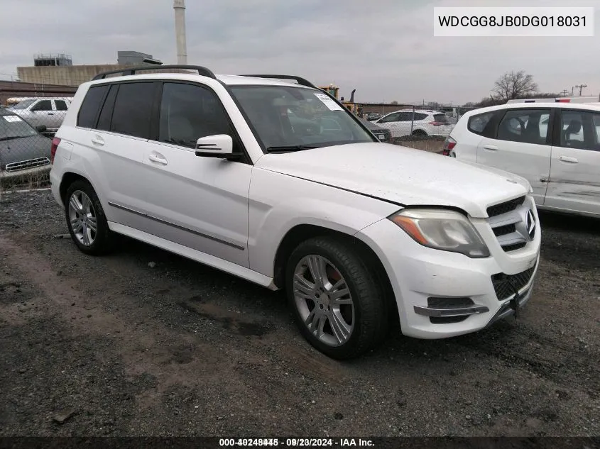 2013 Mercedes-Benz Glk 350 4Matic VIN: WDCGG8JB0DG018031 Lot: 40248445