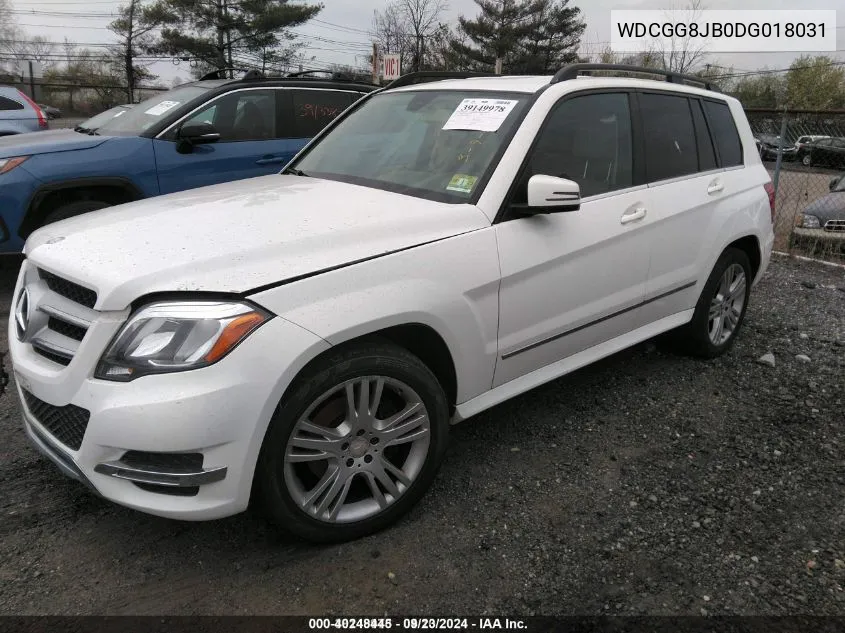 2013 Mercedes-Benz Glk 350 4Matic VIN: WDCGG8JB0DG018031 Lot: 40248445