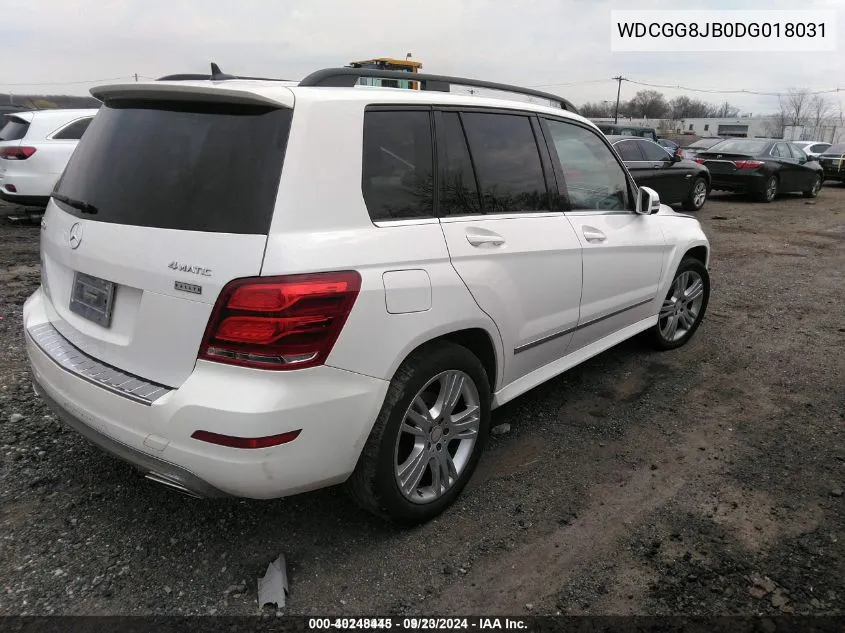 2013 Mercedes-Benz Glk 350 4Matic VIN: WDCGG8JB0DG018031 Lot: 40248445