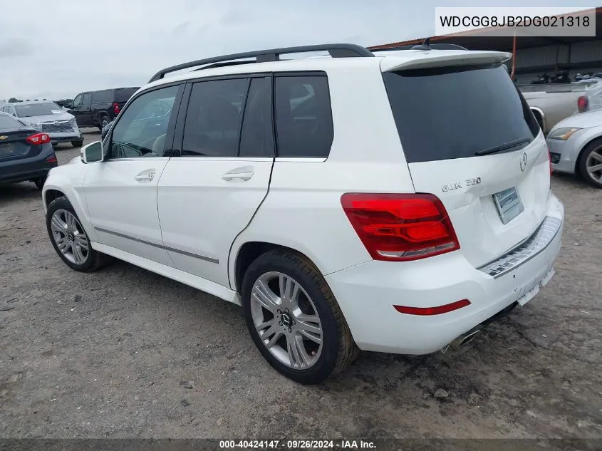 2013 Mercedes-Benz Glk 350 4Matic VIN: WDCGG8JB2DG021318 Lot: 40424147