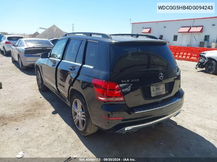 2013 Mercedes-Benz Glk 350 350 VIN: WDCGG5HB4DG094243 Lot: 40468175