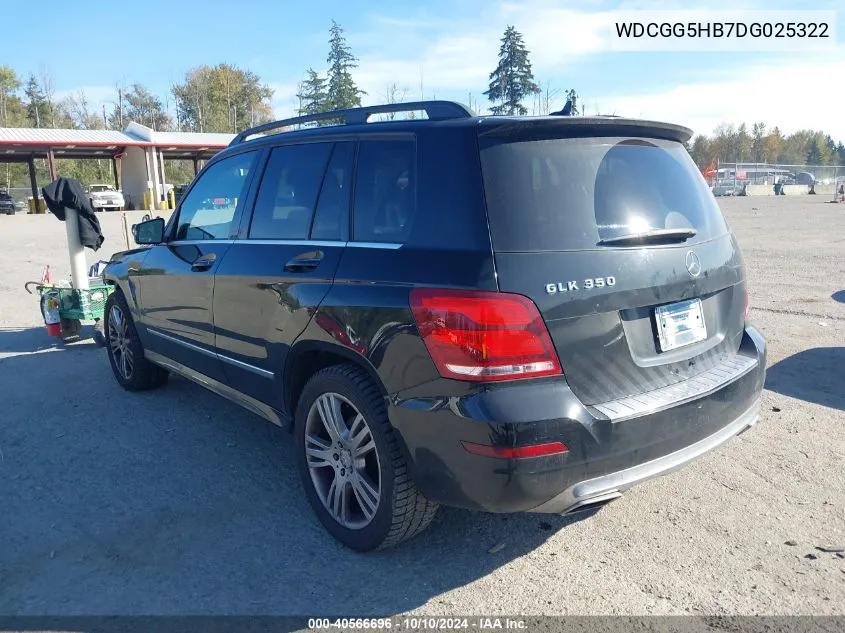 2013 Mercedes-Benz Glk 350 VIN: WDCGG5HB7DG025322 Lot: 40566696