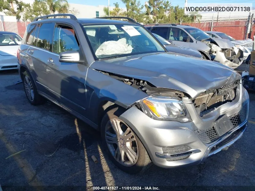 2013 Mercedes-Benz Glk 350 350 VIN: WDCGG5HB2DG071138 Lot: 40741827