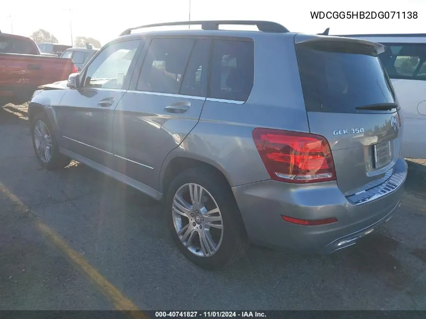 2013 Mercedes-Benz Glk 350 350 VIN: WDCGG5HB2DG071138 Lot: 40741827