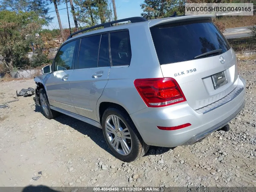 2013 Mercedes-Benz Glk 350 VIN: WDCGG5HB5DG049165 Lot: 40849450