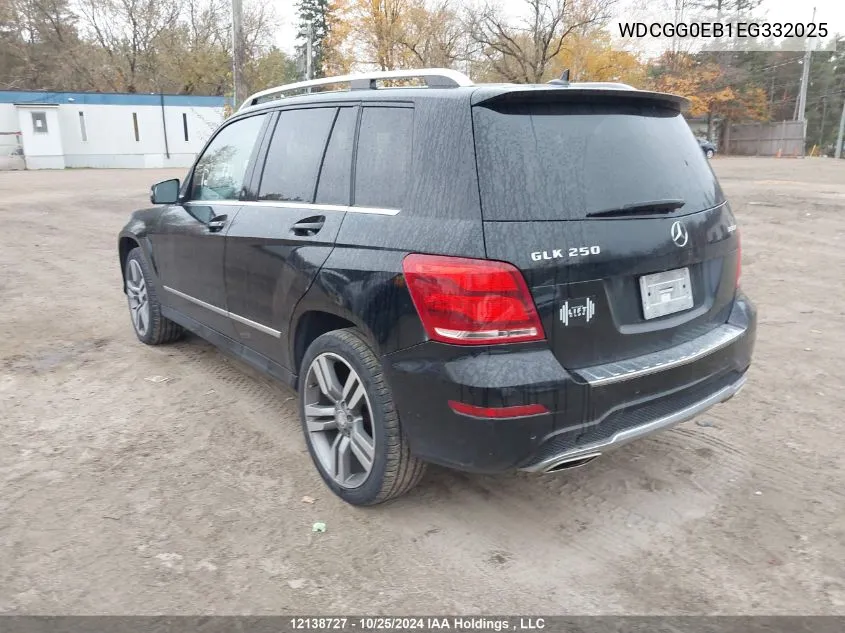 2014 Mercedes-Benz Glk-Class VIN: WDCGG0EB1EG332025 Lot: 12138727