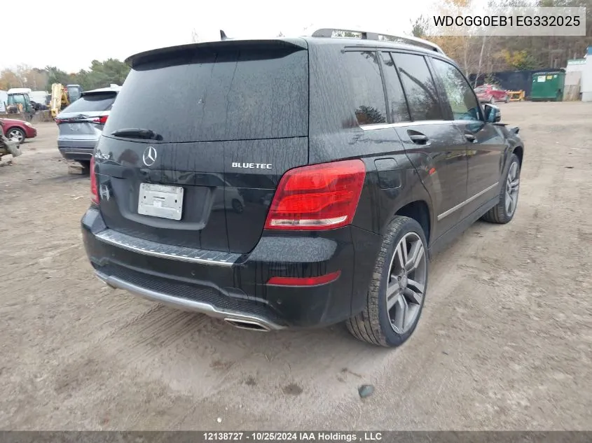 2014 Mercedes-Benz Glk-Class VIN: WDCGG0EB1EG332025 Lot: 12138727