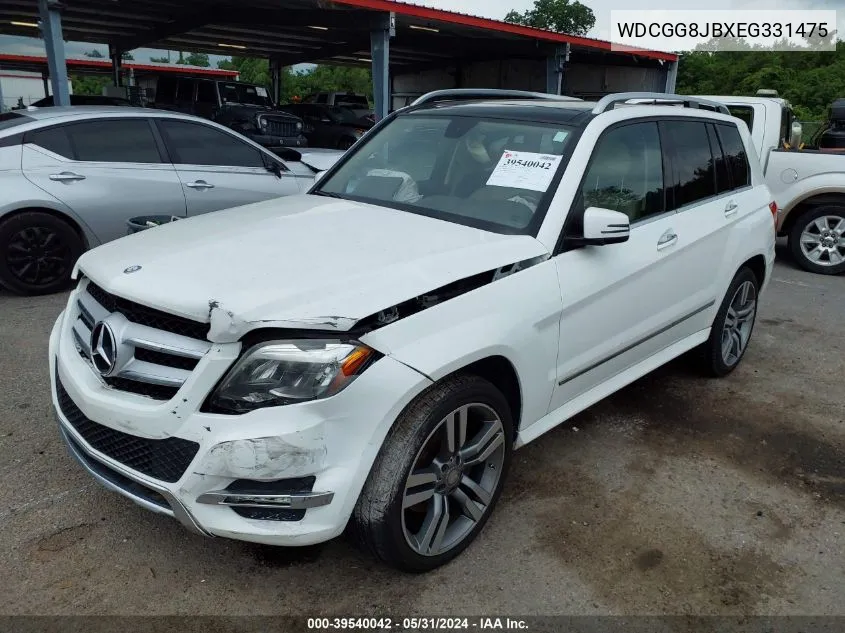 2014 Mercedes-Benz Glk 350 4Matic VIN: WDCGG8JBXEG331475 Lot: 39540042