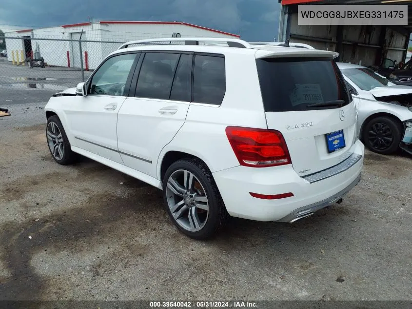 2014 Mercedes-Benz Glk 350 4Matic VIN: WDCGG8JBXEG331475 Lot: 39540042