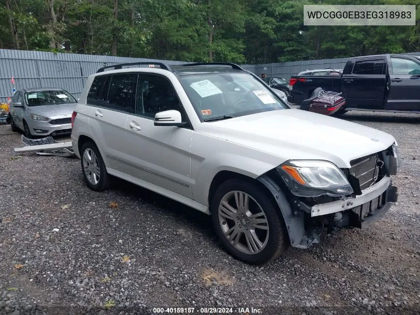 2014 Mercedes-Benz Glk 250 Bluetec 4Matic VIN: WDCGG0EB3EG318983 Lot: 40159157