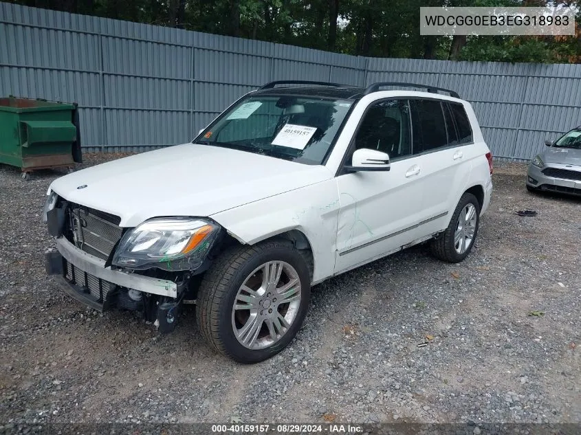 2014 Mercedes-Benz Glk 250 Bluetec 4Matic VIN: WDCGG0EB3EG318983 Lot: 40159157