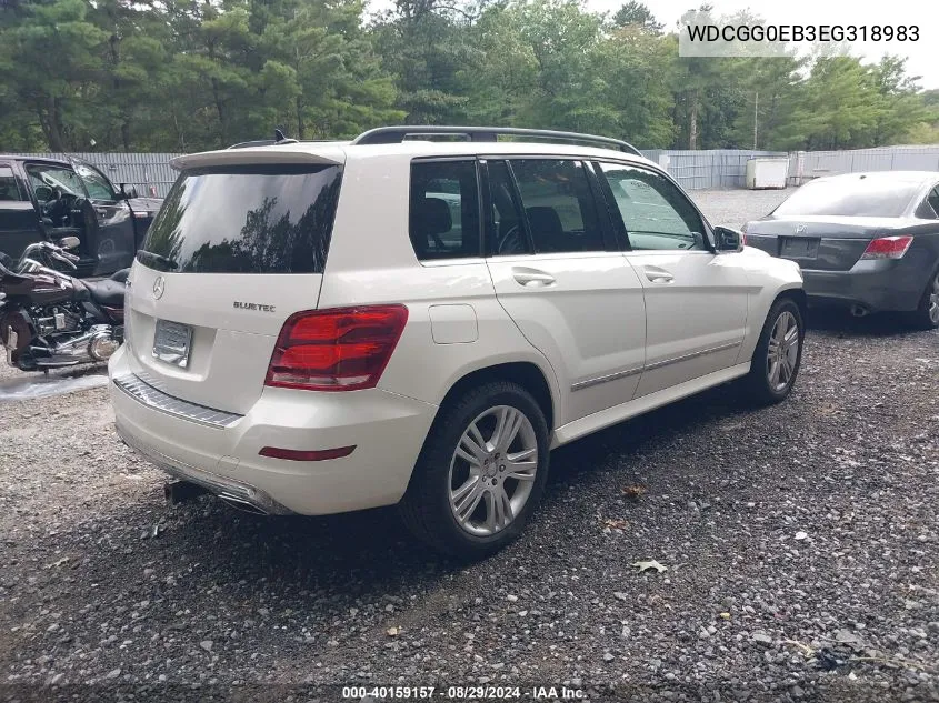 2014 Mercedes-Benz Glk 250 Bluetec 4Matic VIN: WDCGG0EB3EG318983 Lot: 40159157