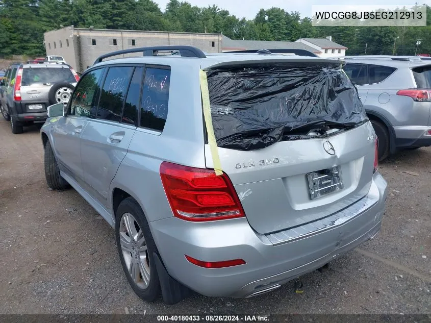 2014 Mercedes-Benz Glk 350 4Matic VIN: WDCGG8JB5EG212913 Lot: 40180433