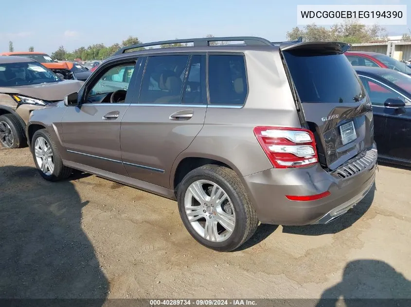 2014 Mercedes-Benz Glk 250 Bluetec 4Matic VIN: WDCGG0EB1EG194390 Lot: 40289734