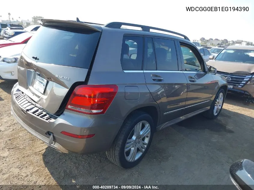 2014 Mercedes-Benz Glk 250 Bluetec 4Matic VIN: WDCGG0EB1EG194390 Lot: 40289734