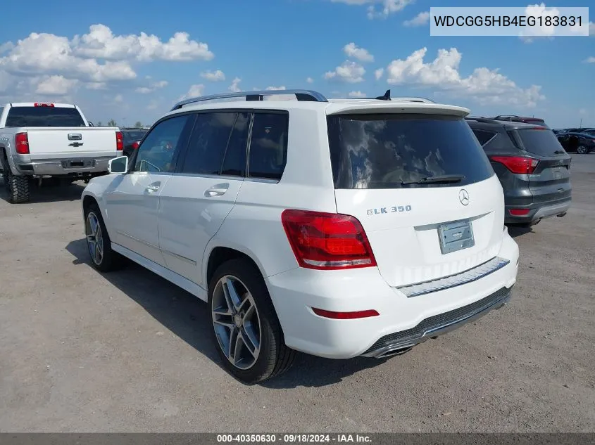 2014 Mercedes-Benz Glk 350 VIN: WDCGG5HB4EG183831 Lot: 40350630