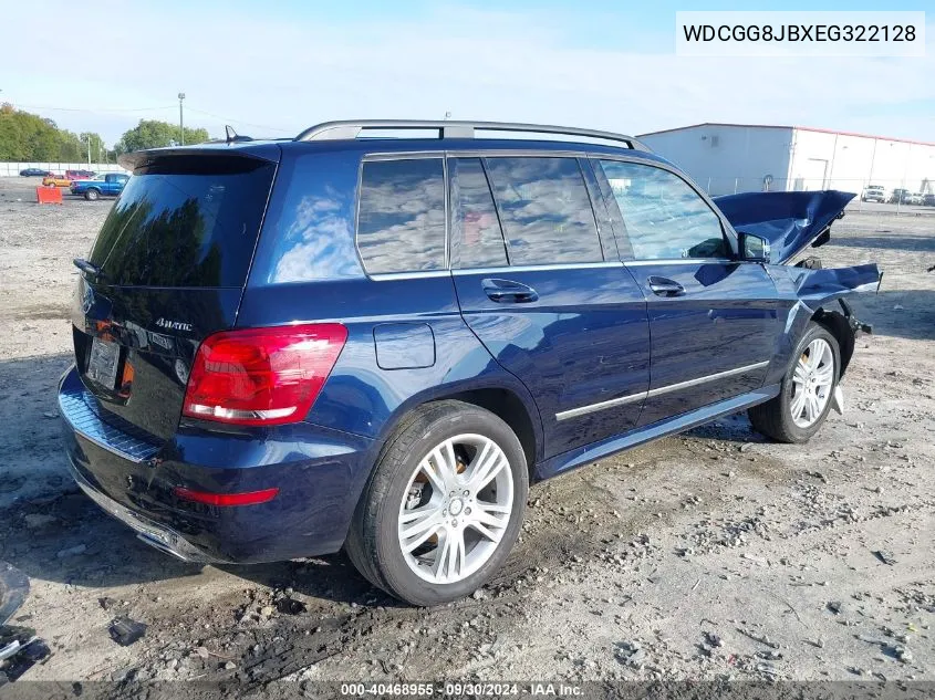 2014 Mercedes-Benz Glk 350 4Matic VIN: WDCGG8JBXEG322128 Lot: 40468955