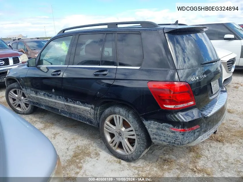 2014 Mercedes-Benz Glk 350 350 VIN: WDCGG5HB0EG324894 Lot: 40508189