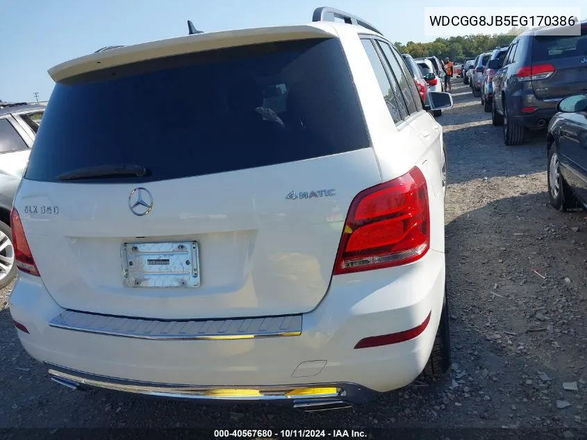 2014 Mercedes-Benz Glk 350 4Matic VIN: WDCGG8JB5EG170386 Lot: 40567680