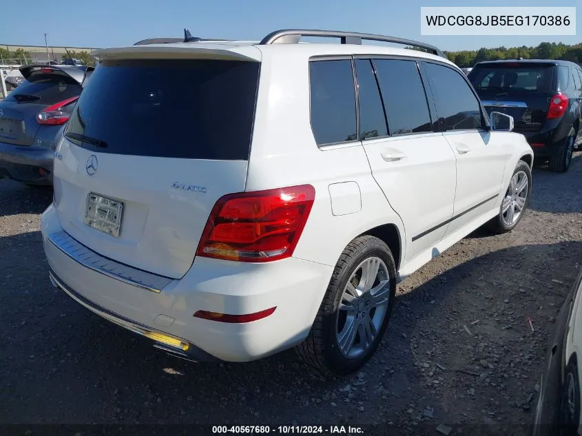 2014 Mercedes-Benz Glk 350 4Matic VIN: WDCGG8JB5EG170386 Lot: 40567680