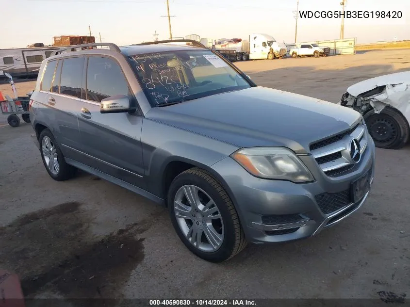 2014 Mercedes-Benz Glk 350 VIN: WDCGG5HB3EG198420 Lot: 40590830