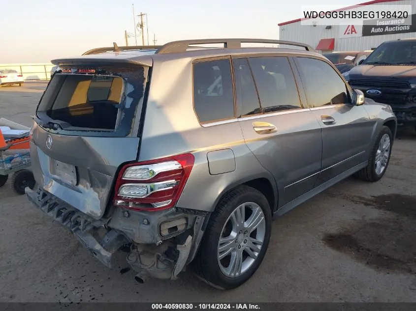 2014 Mercedes-Benz Glk 350 VIN: WDCGG5HB3EG198420 Lot: 40590830