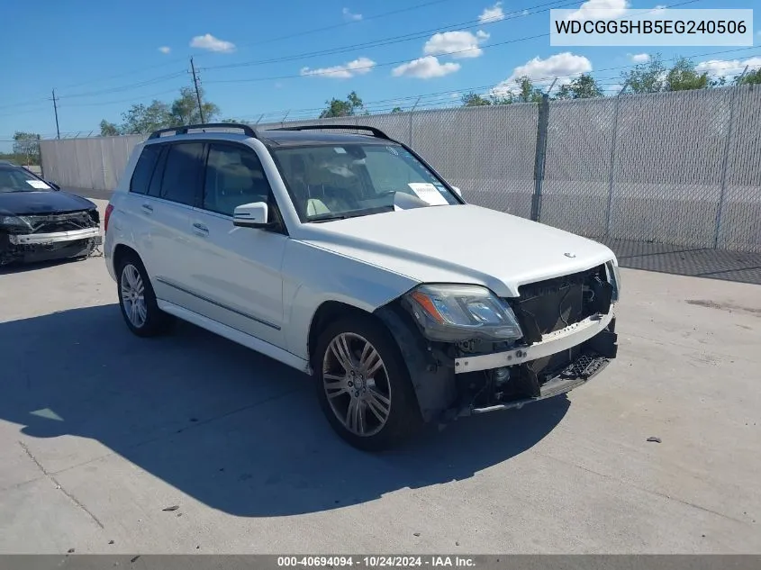 2014 Mercedes-Benz Glk 350 VIN: WDCGG5HB5EG240506 Lot: 40694094