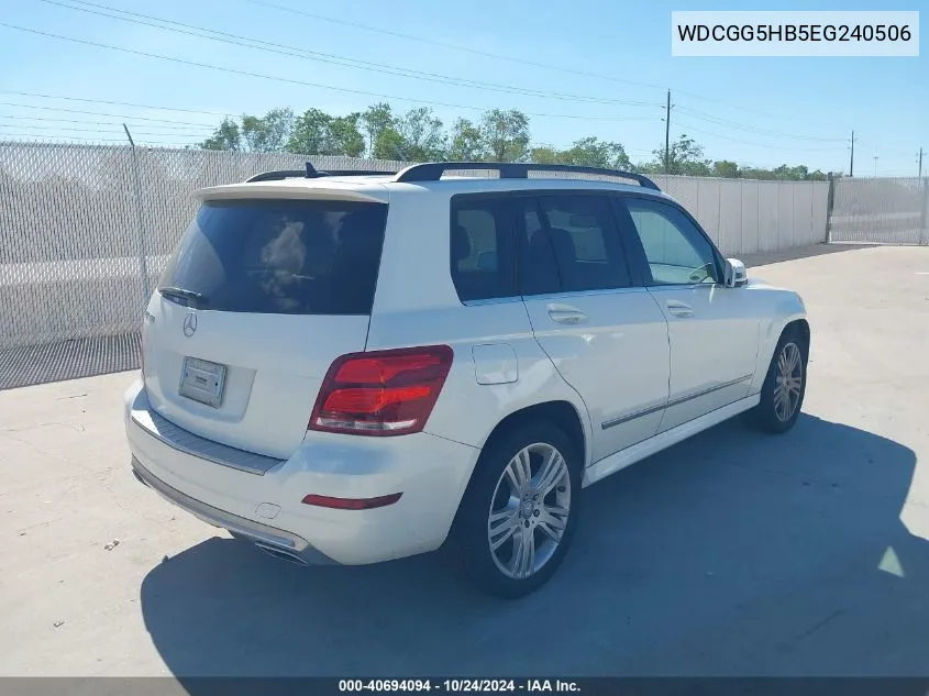 2014 Mercedes-Benz Glk 350 VIN: WDCGG5HB5EG240506 Lot: 40694094