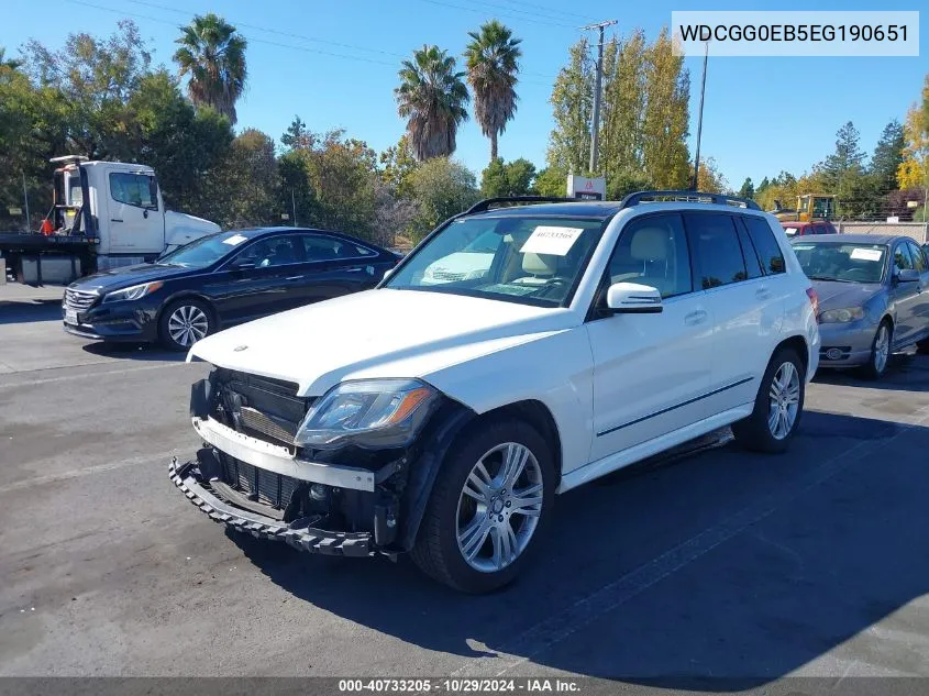 2014 Mercedes-Benz Glk 250 Bluetec 4Matic VIN: WDCGG0EB5EG190651 Lot: 40733205