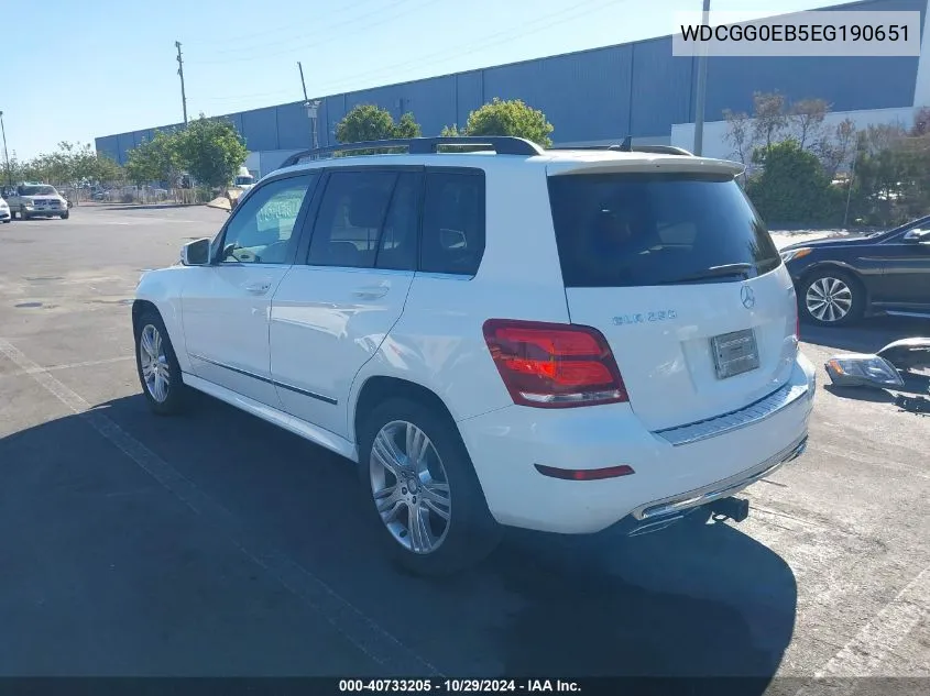 2014 Mercedes-Benz Glk 250 Bluetec 4Matic VIN: WDCGG0EB5EG190651 Lot: 40733205