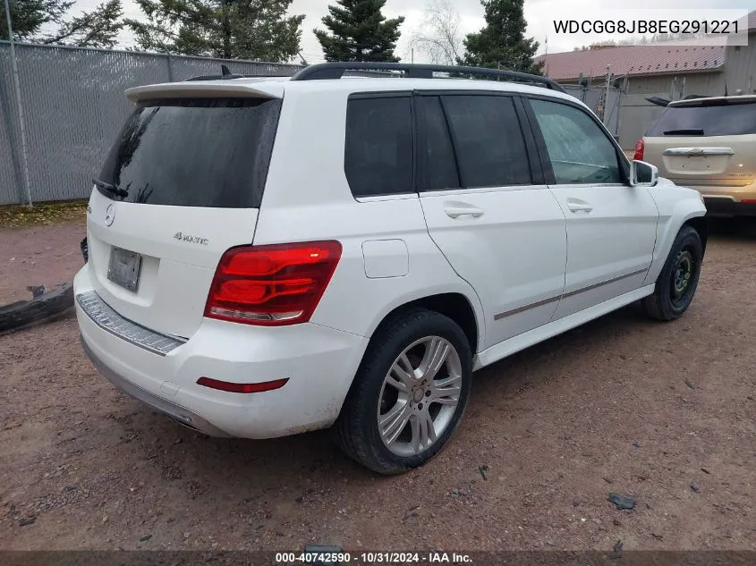 2014 Mercedes-Benz Glk 350 4Matic VIN: WDCGG8JB8EG291221 Lot: 40742590