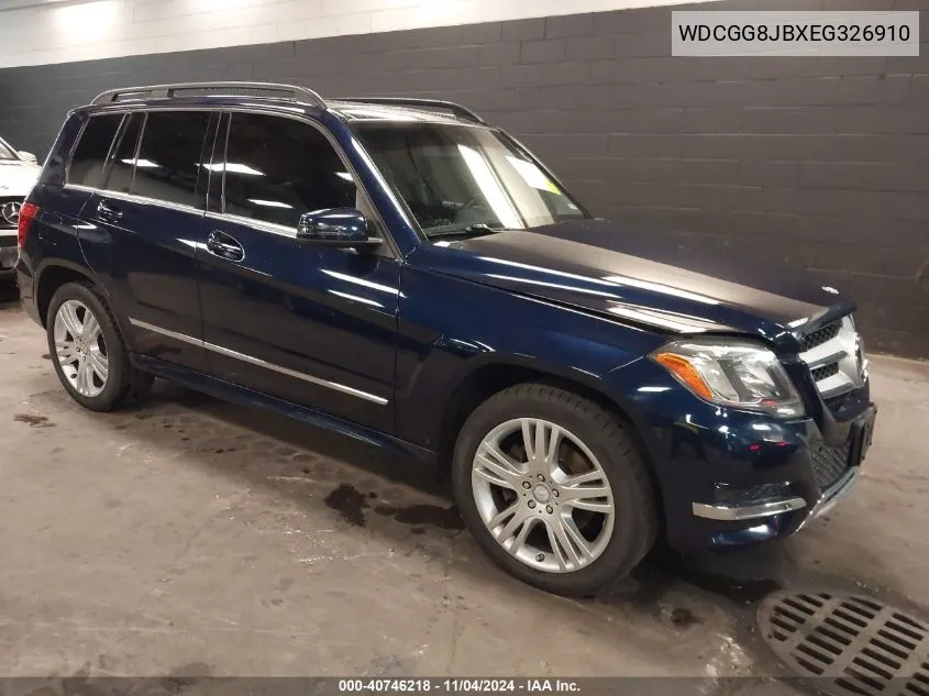 2014 Mercedes-Benz Glk 350 4Matic VIN: WDCGG8JBXEG326910 Lot: 40746218