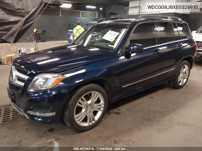 2014 Mercedes-Benz Glk 350 4Matic VIN: WDCGG8JBXEG326910 Lot: 40746218