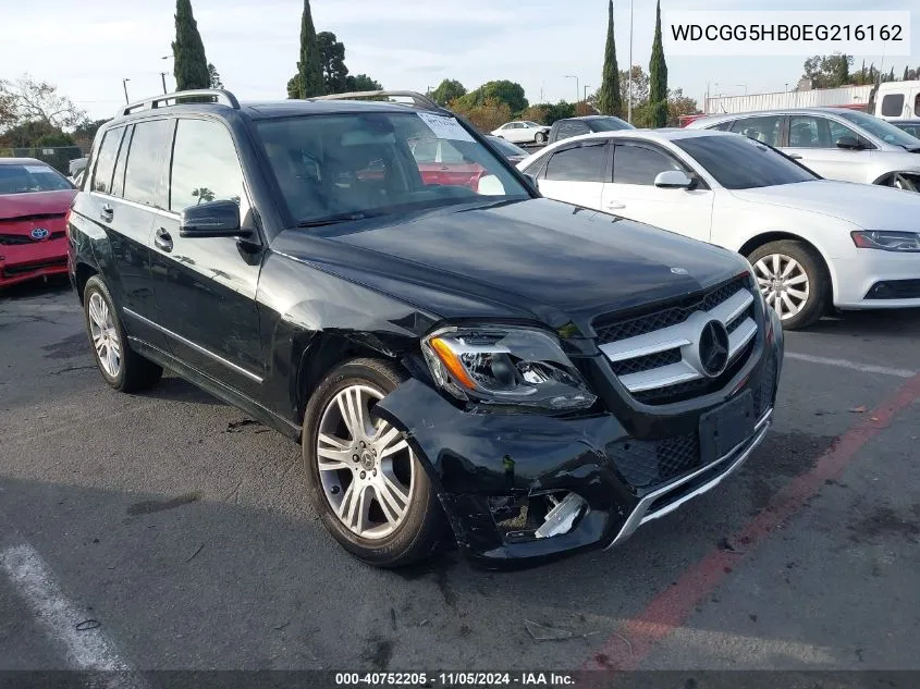 2014 Mercedes-Benz Glk 350 VIN: WDCGG5HB0EG216162 Lot: 40752205