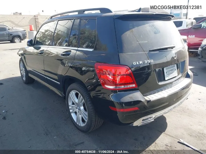 2014 Mercedes-Benz Glk 350 VIN: WDCGG5HBXEG312381 Lot: 40754638