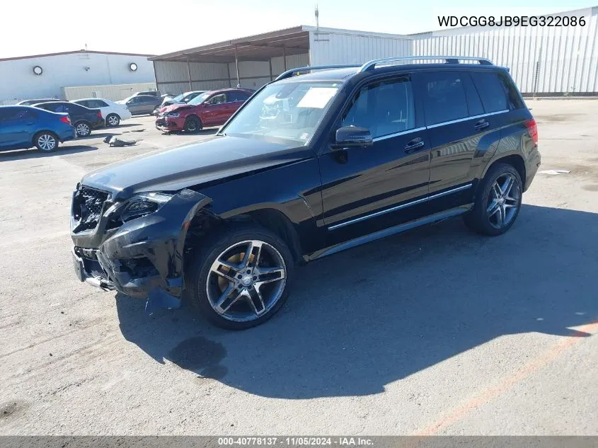 2014 Mercedes-Benz Glk 350 4Matic VIN: WDCGG8JB9EG322086 Lot: 40778137