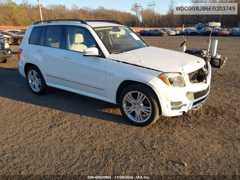 2014 Mercedes-Benz Glk 350 4Matic VIN: WDCGG8JB6EG203749 Lot: 40820965