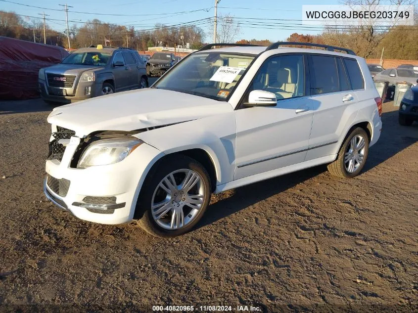 2014 Mercedes-Benz Glk 350 4Matic VIN: WDCGG8JB6EG203749 Lot: 40820965