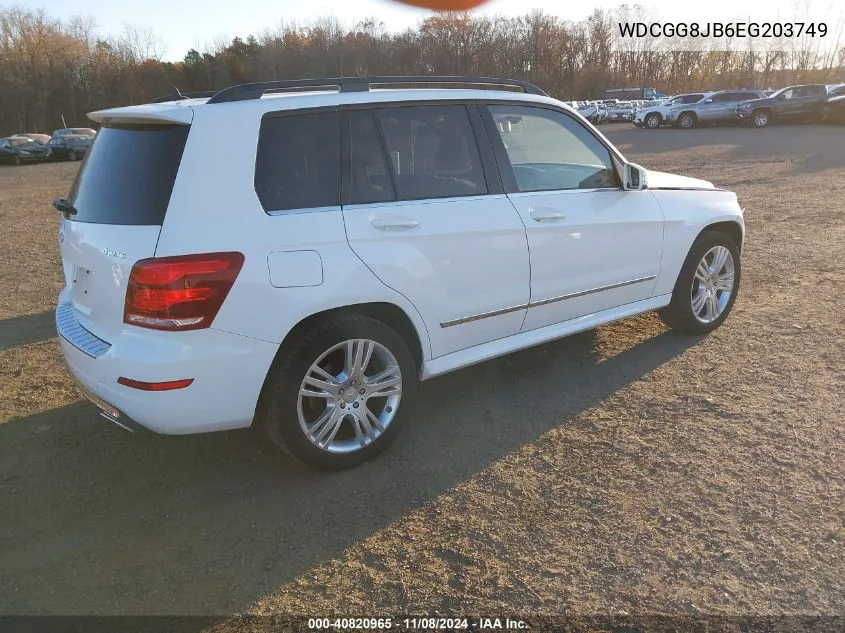 2014 Mercedes-Benz Glk 350 4Matic VIN: WDCGG8JB6EG203749 Lot: 40820965