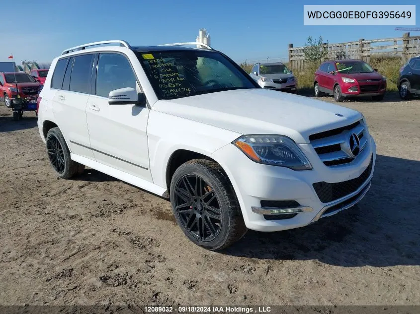 2015 Mercedes-Benz Glk 250 Bluetec VIN: WDCGG0EB0FG395649 Lot: 12089032