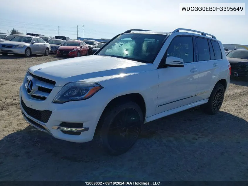 2015 Mercedes-Benz Glk 250 Bluetec VIN: WDCGG0EB0FG395649 Lot: 12089032