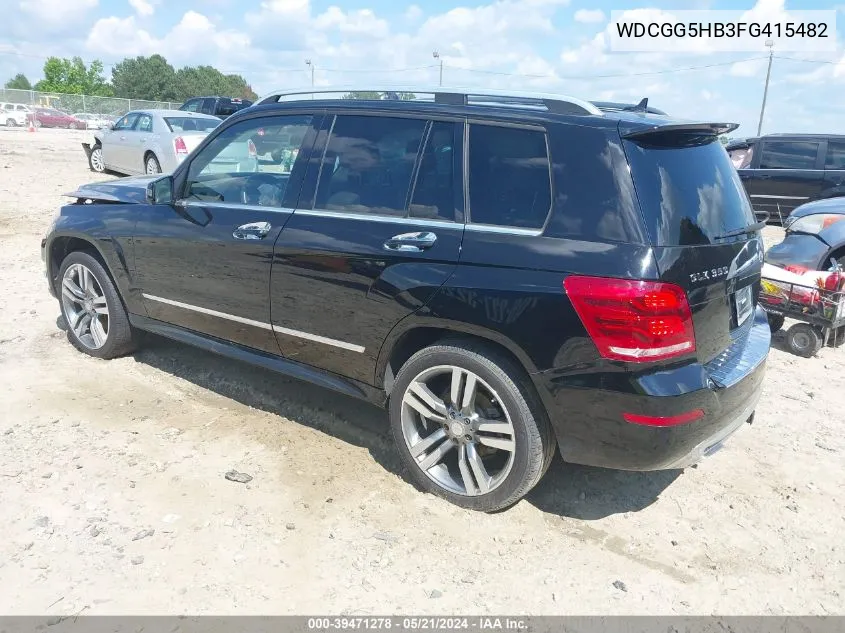 2015 Mercedes-Benz Glk 350 VIN: WDCGG5HB3FG415482 Lot: 39471278