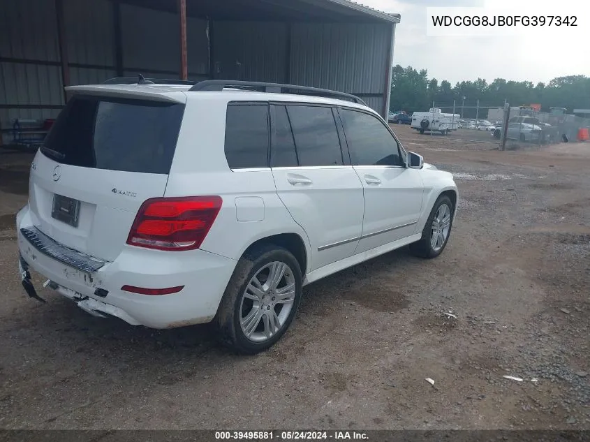 2015 Mercedes-Benz Glk 350 4Matic VIN: WDCGG8JB0FG397342 Lot: 39495881